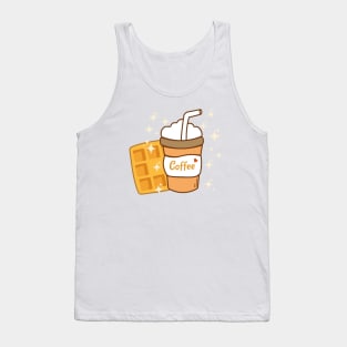 Kawaii Coffee And Waffle Tank Top